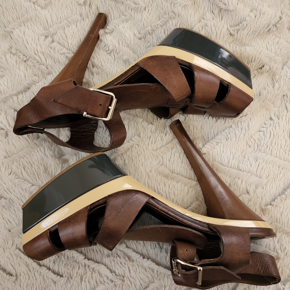 Marni leather platform sandles